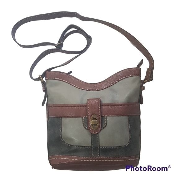 Boc Tricolour Zippered Faux Leather Crossbody Bag - Picture 1 of 16